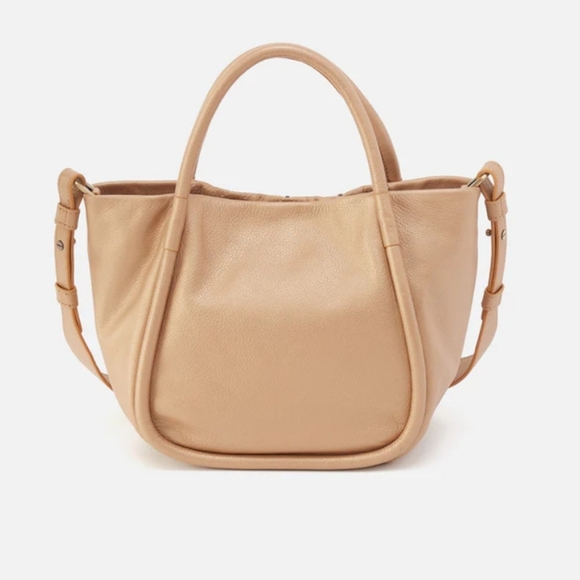 NWT HOBO Margot Satchel/crossbody: Dusty Gold 100% Gen Leather - Picture 5 of 14